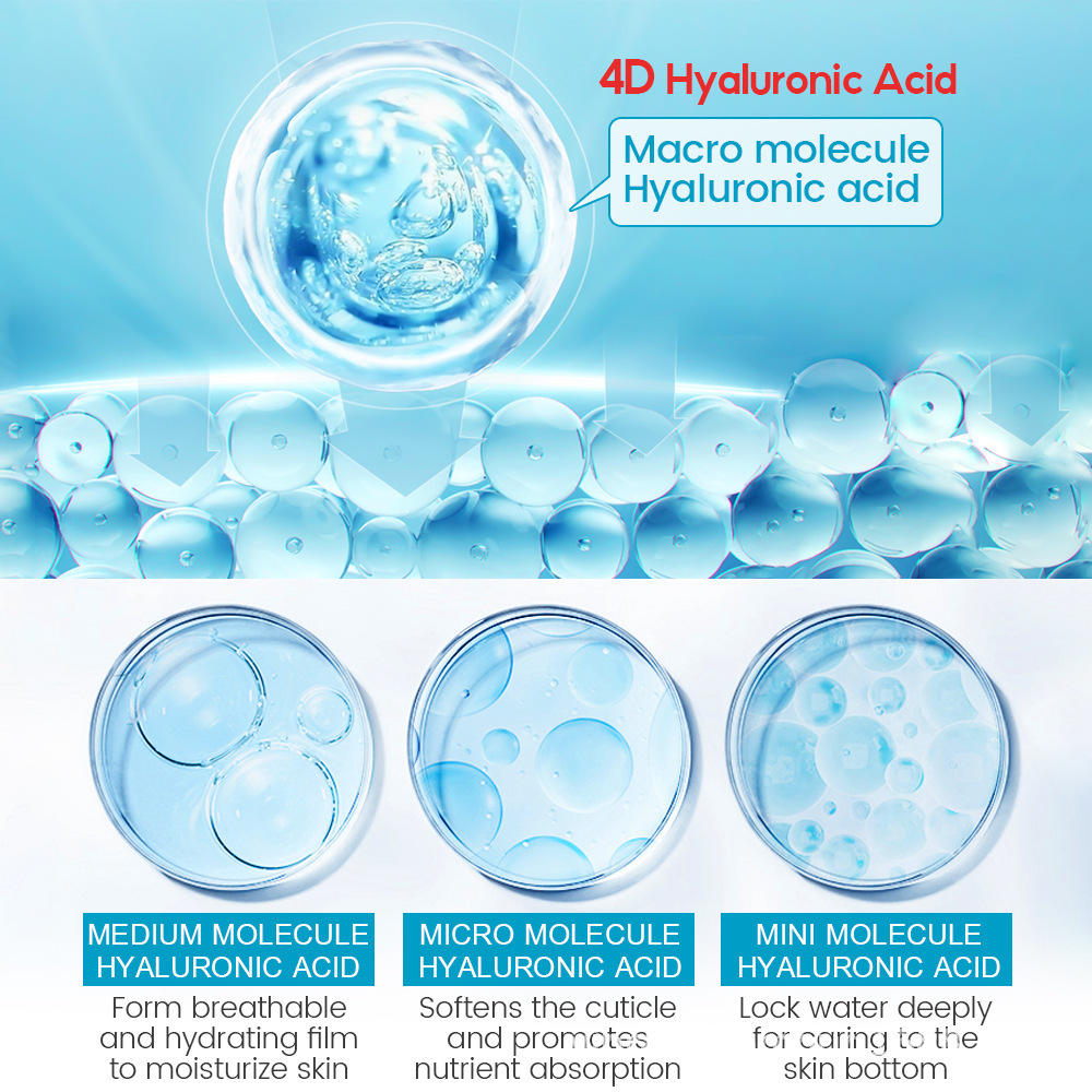 Hyaluronic Acid Face Serum Anti-Aging Shrink Pore Whitening Moisturizing Face Cream Dry Skin Care - Image 6